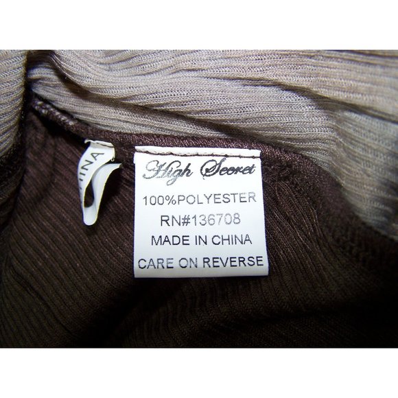 High Secret Dress Tunic Boho Festival Sheer Large Brown NWT - Picture 9 of 9